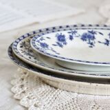 3 oval serving dishes - Dresden porcelain - Floral pattern