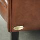 Large sheepskin wingback armchair in timeless English style