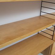 1960s wall unit in ash with vitrine, Nisse Strinning/Sweden