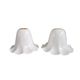 Pair of tulip lampshades in porcelain