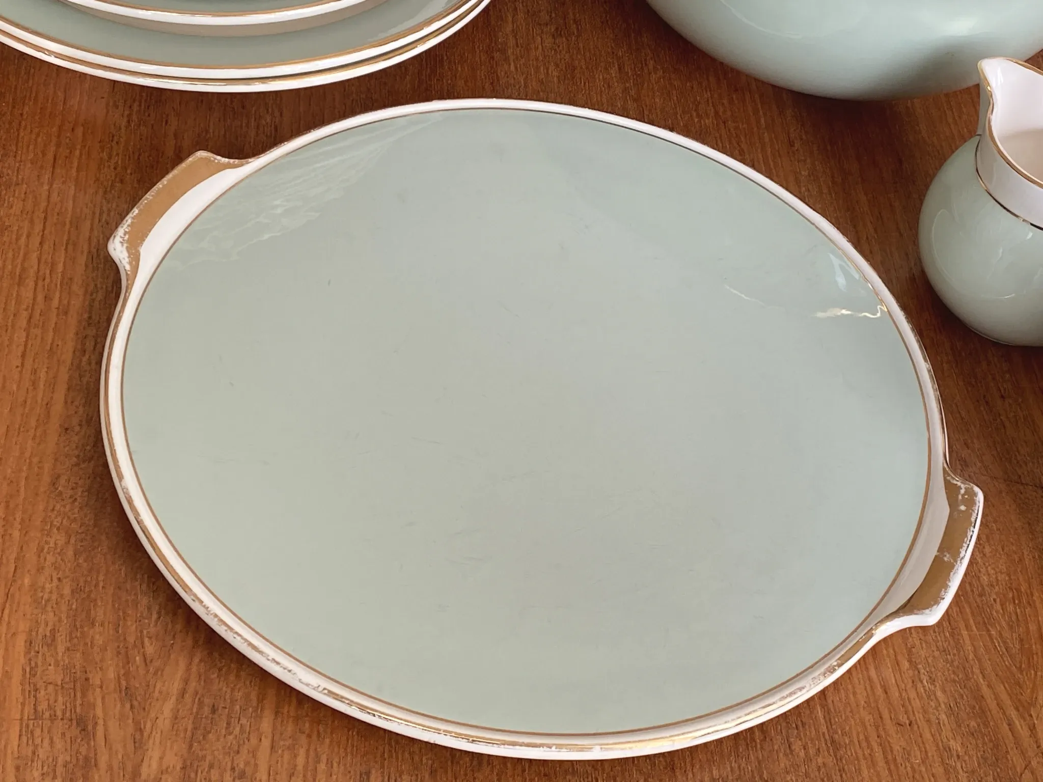 Villeroy & Boch table service in celadon green and ivory - 102 pieces