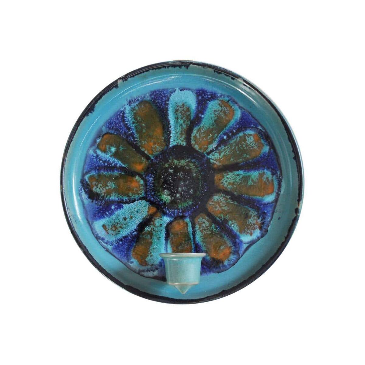 Danish ceramic candlestick from Jette Hellerøe, 1970s