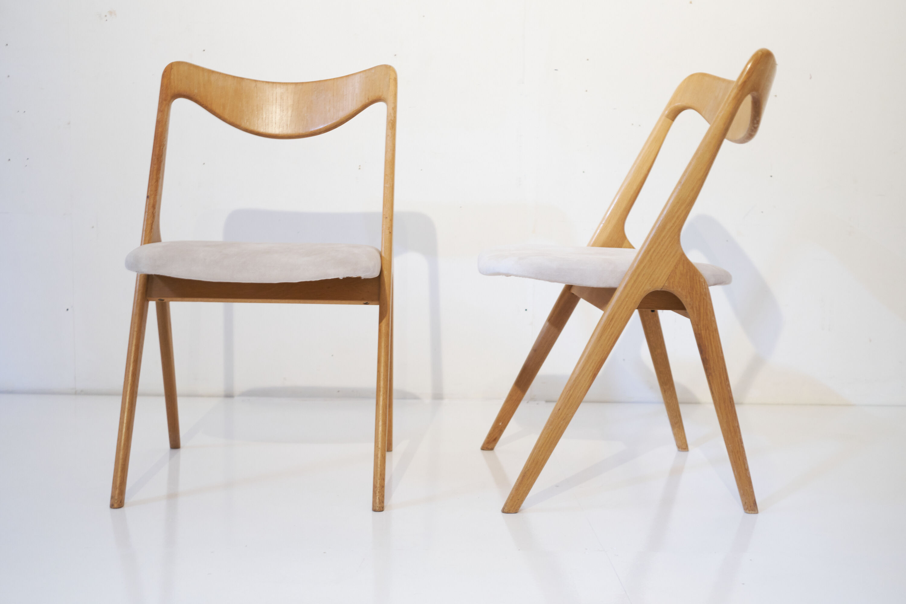 Set of 6 oak chairs by Albin Johansson & Sons 1960