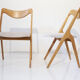 Set of 6 oak chairs by Albin Johansson & sons 1960