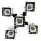 Mid-century modern Italian chrome and glass pendant light by Gaetano Sciolari, 1970