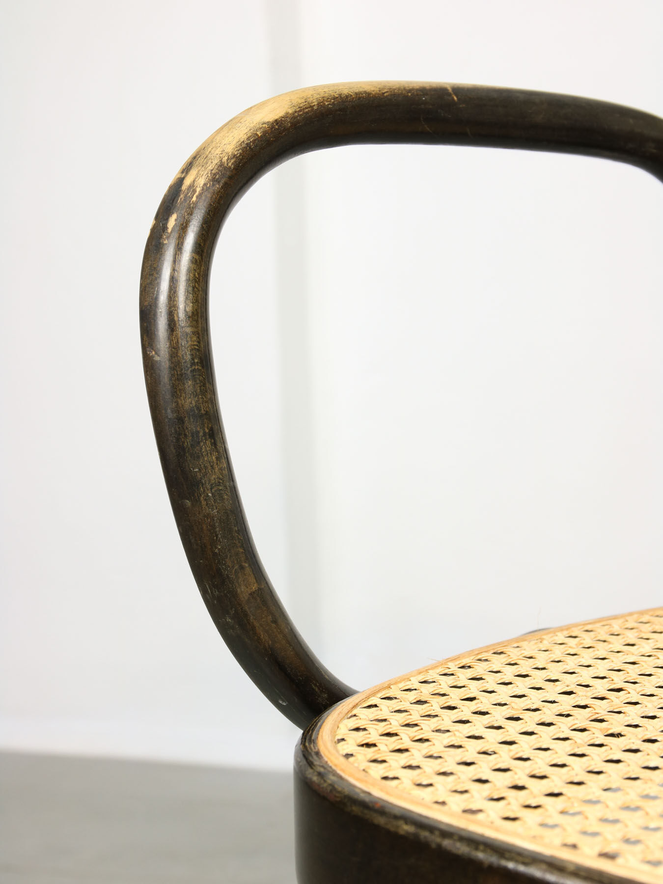 Vintage Bentwood Wide Seat and Arms Bistro Chair