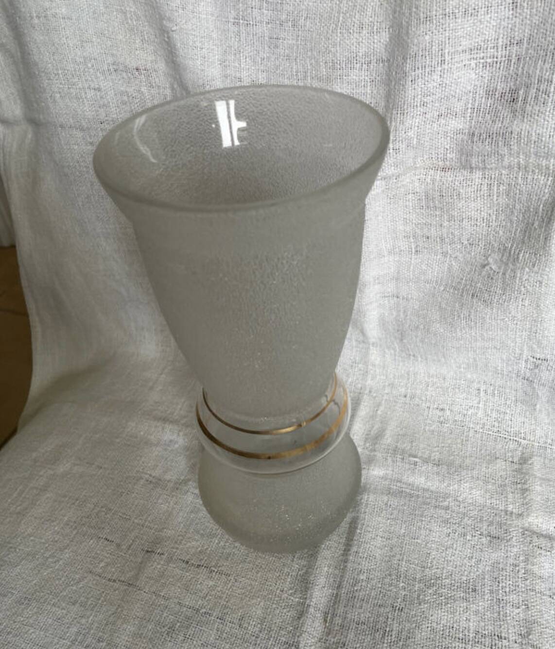 Granulated glass vase