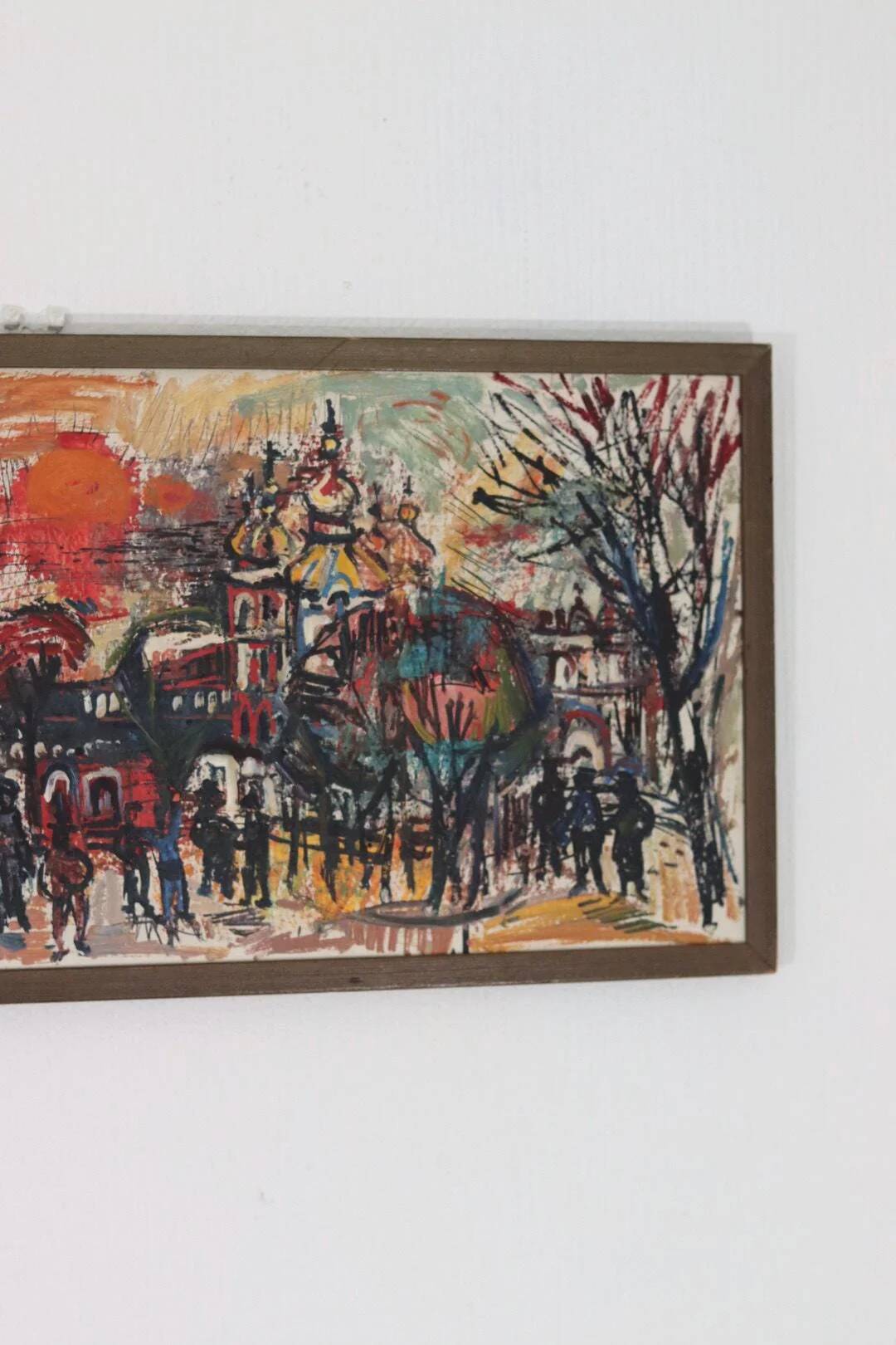Huile sur panneau suédoise « De Leningrad » de Sven Olsson