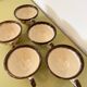 Lot of 5 vintage MBFA Pornic glazed stoneware cups - 1960s/70s