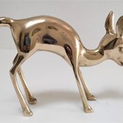 Biche en laiton massif années 80
