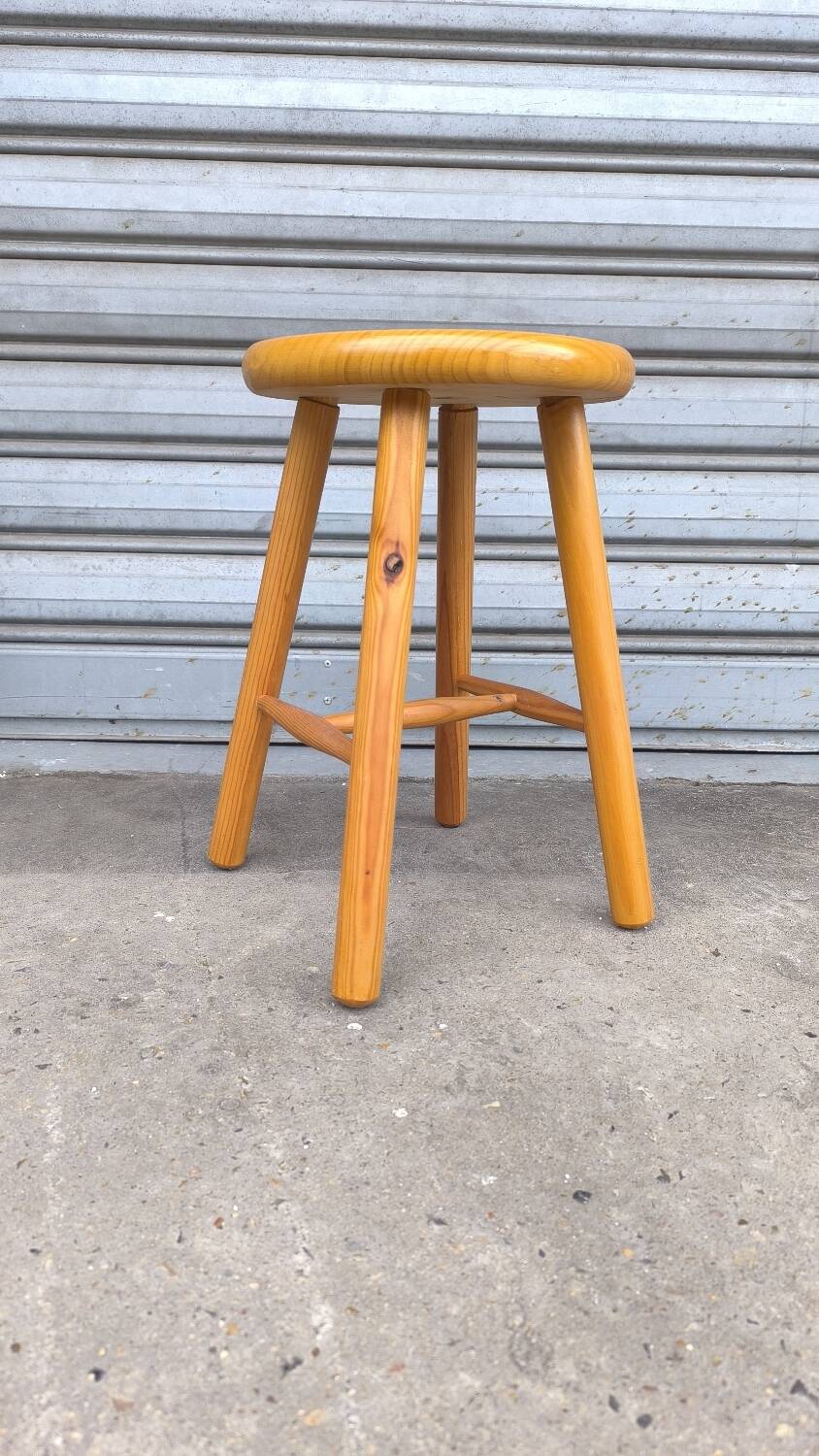 70s pine stool