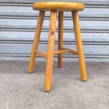 70s pine stool