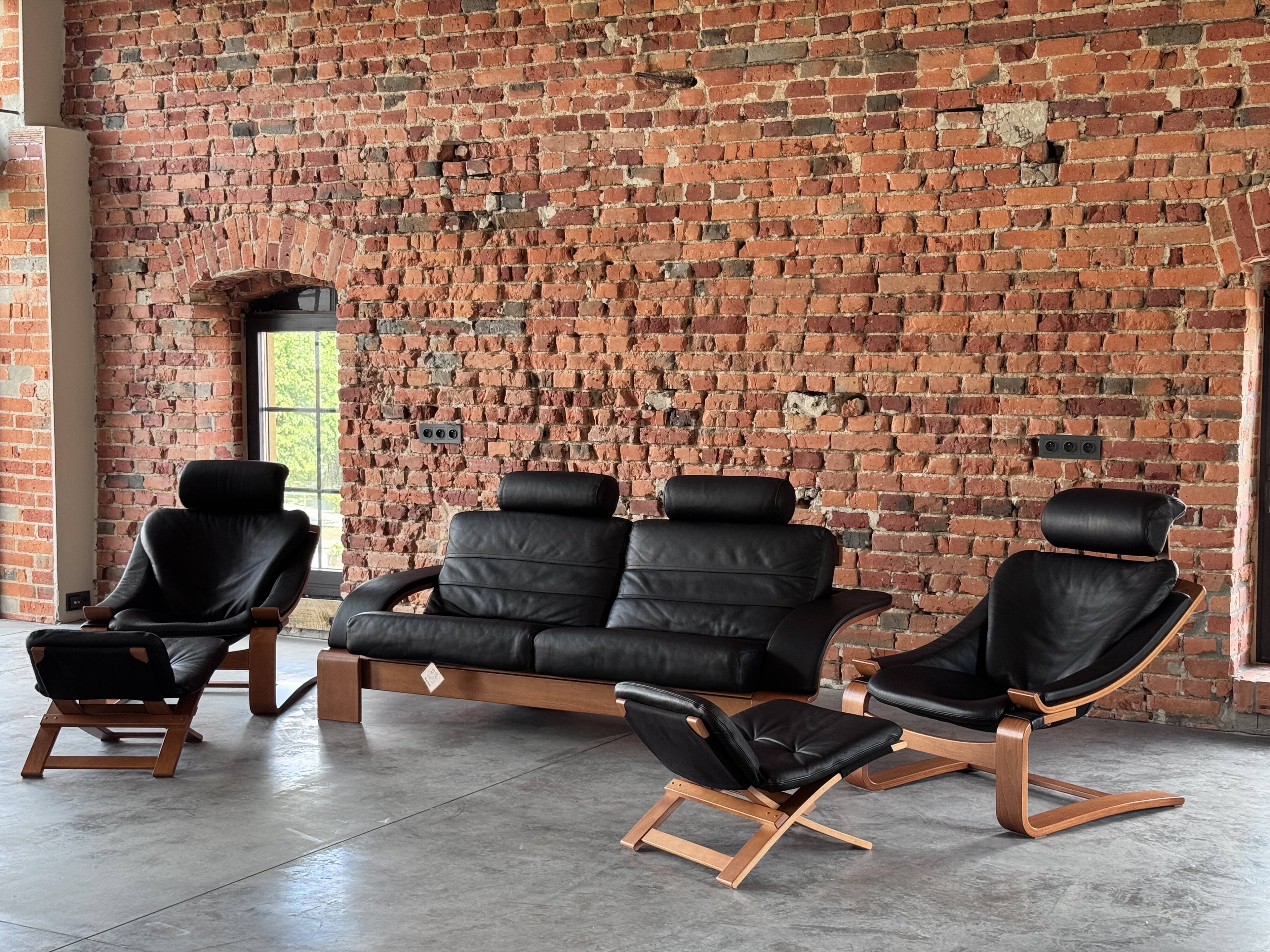Museum-Grade "Kroken" Lounge Set by Åke Fribytter for Nelo Möbel, Sweden