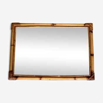 Miroir rectangulaire en bambou, 148x68 cm