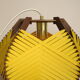 Yellow woven lamp to install