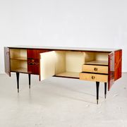 Italian walnut sideboard with mirror