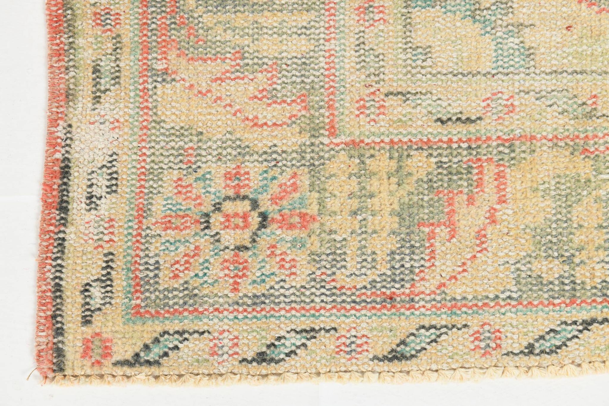 6x8 Peach Red & Yellow Vintage Rug,  181x260Cm