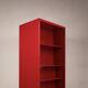 Double-face rotating display cabinet in red lacquer by Arflex, 1980s