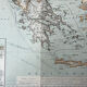 Carte ancienne Péninsule des Balkans 69x54cm