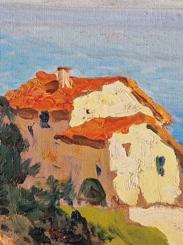 Elie Déchelle (1874-1937) - Oil on canvas - Landscape in Corsica - Signed
