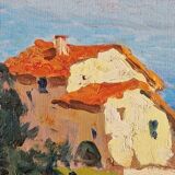 Elie Déchelle (1874-1937) - Oil on canvas - Landscape in Corsica - Signed