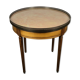 Louis XVI-style kettle table in cherry veneer with salmon marble top