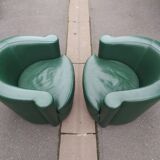 Pair of leather chairs 1980
