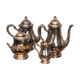 Silver metal tea and coffee set