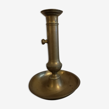 Brass bougeoir with pusher