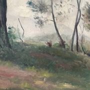 La clairière, huile sur toile “Souvenir de mon frère Pierre 1898”