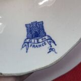 Gien compote dish with peony decoration 24 x 11 cm