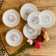 Lot de 6 assiettes à dessert vintage Termocrisa