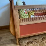 Vintage rattan bed for baby/child