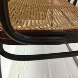 Bench in turned wood and canework by Thonet, Austria