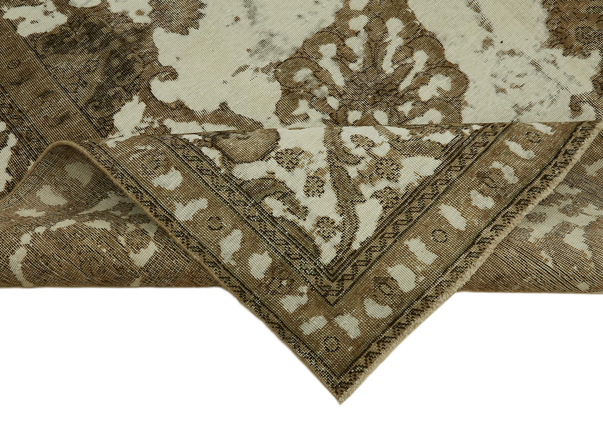 Handmade Oriental Decorative 1980s 290 cm x 365 cm Beige Wool Carpet