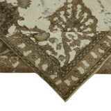 Handmade Oriental Decorative 1980s 290 cm x 365 cm Beige Wool Carpet