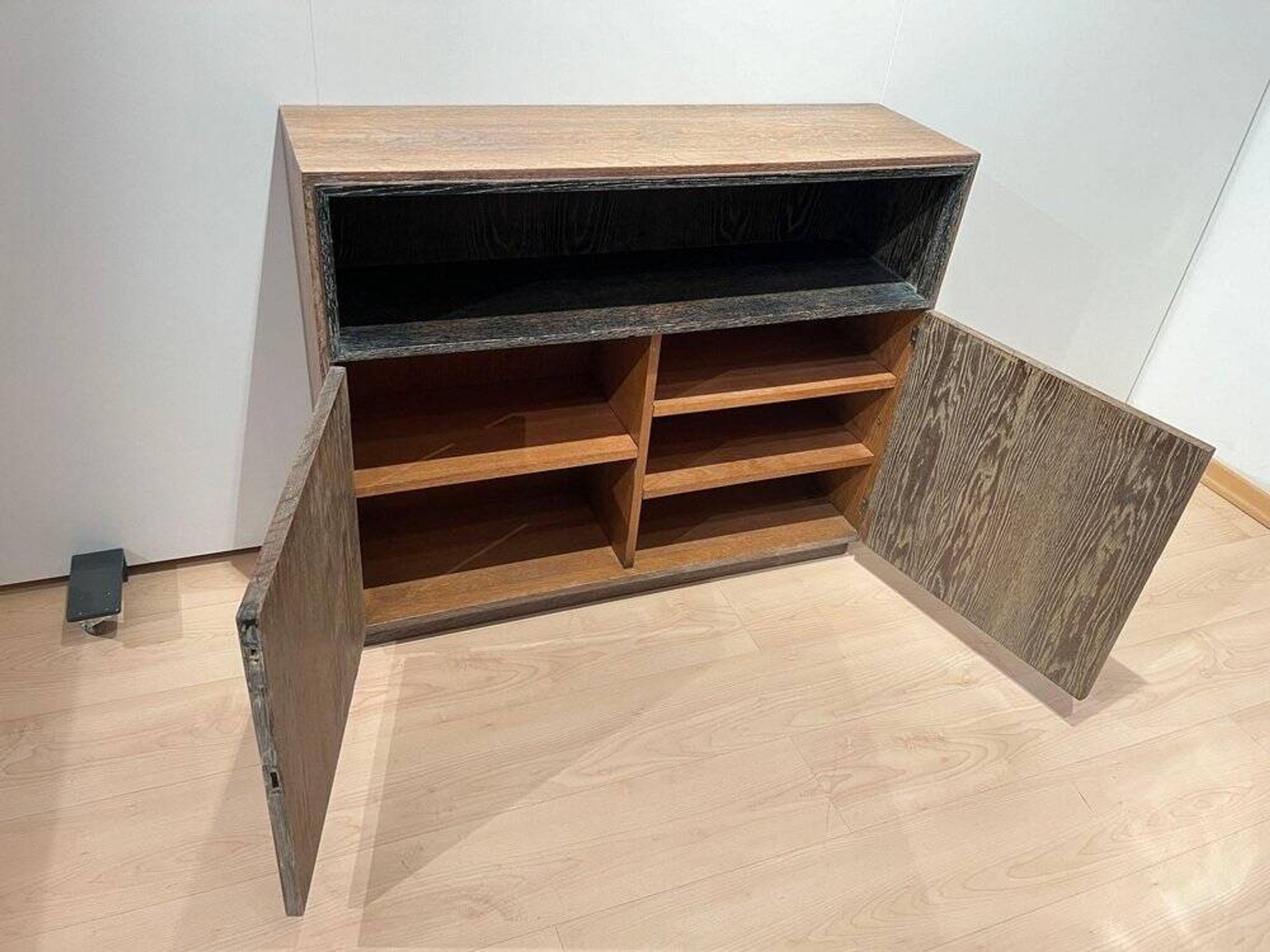 Art Deco Office Cabinet in Limed Oak from De Coene, 1935