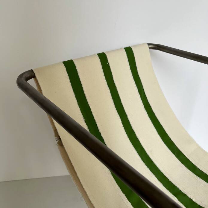 Chaise designer Avrandinis coton et acier tubulaire