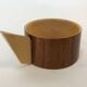 Vintage wooden cups and saucers in teak