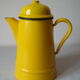 Old yellow enamelled coffee maker Made in Poland deco kitchen countryside farm