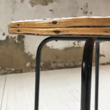 Wicker and metal coffee table