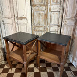 Pair of oak bedside tables