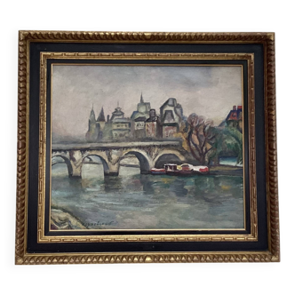 Tableau russe signé Huile sur toile dimension : hauteur -57cm-largeur -64c—