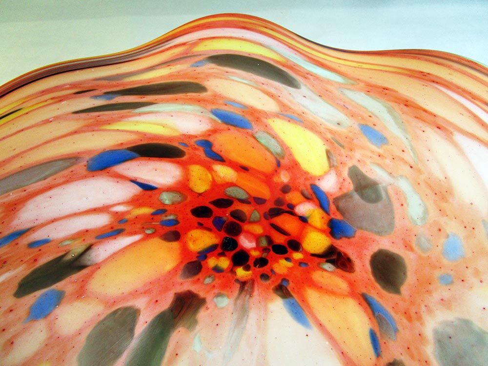 Colorful opaline bowl