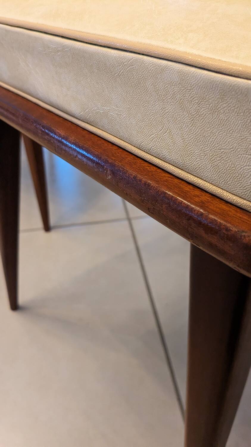 Vintage compass and leatherette chairs