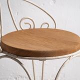 Anciennes chaises de jardin blanches (vers 1920). Ensemble de 4 pièces
