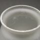Set of 2 French Mid-Century Frilled White Glass Chandelier Shades