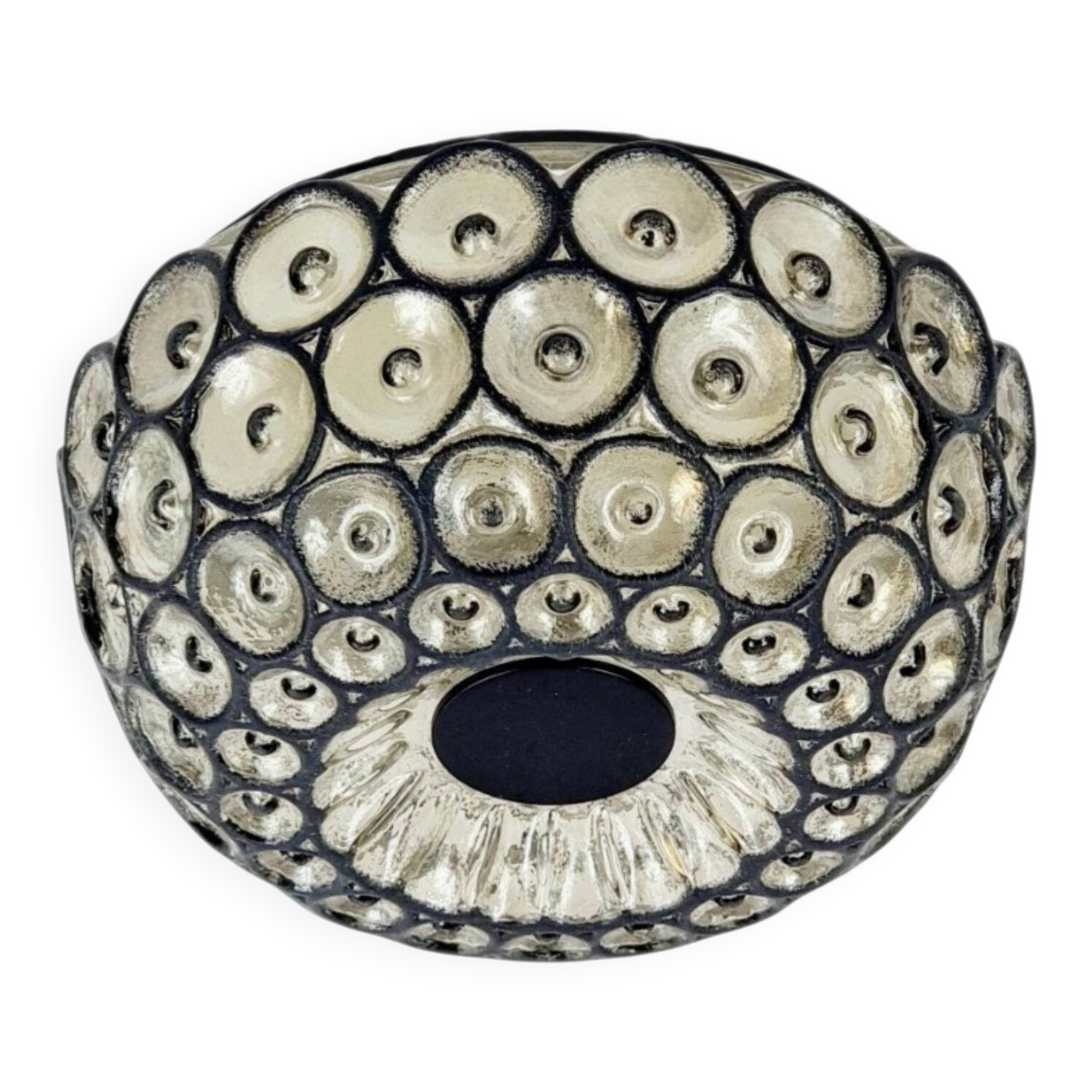 Large Mid-Century Glass Ceiling Light from Limburg, Germany, 1960s
