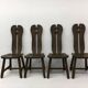 Set of 4 Belgian Brutalist Dining Chairs from De Puydt, 1970’s