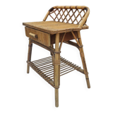 1960s rattan bedside table